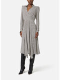 ABITO IN GEORGETTE CON STAMPA GEOMETRICA, EF3 NERO/MILK, thumb