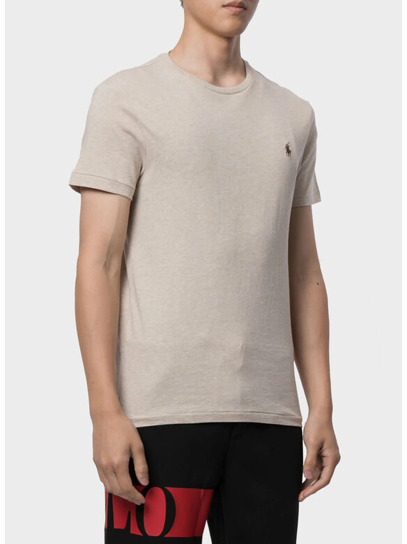T-SHIRT MANICA CORTA CON LOGO RICAMATO, EXPEDITION DUNE, medium