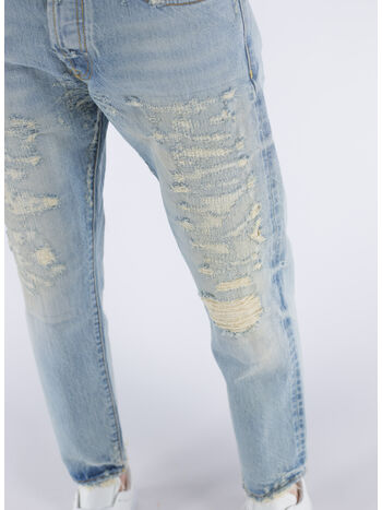 JEANS DESTROYED LIGHT DENIM, W18 LIGHT DENIM, small