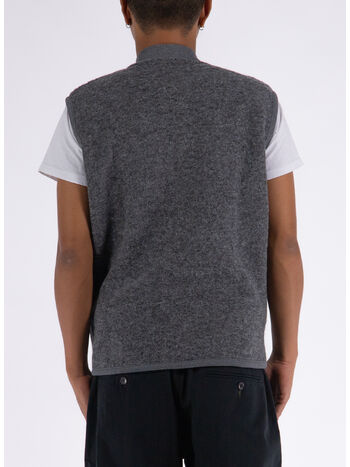 GILET ZIP WAISTCOAT, GREY MARL, small