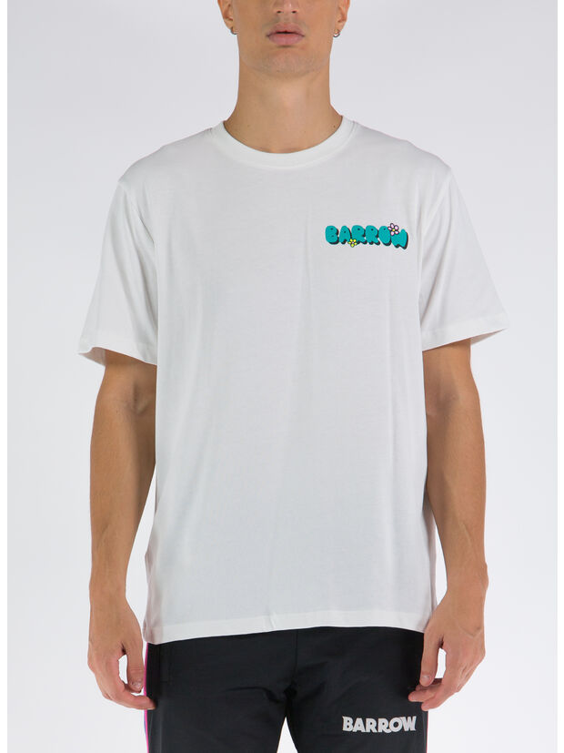 T-SHIRT CON STAMPA POSTERIORE, 002 OFF-WHITE, large