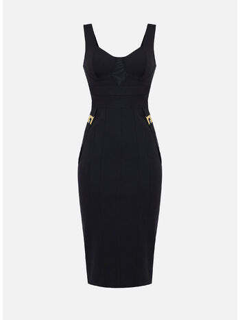 ABITO BUSTIER IN TESSUTO BIELASTICO, 110 NERO, small