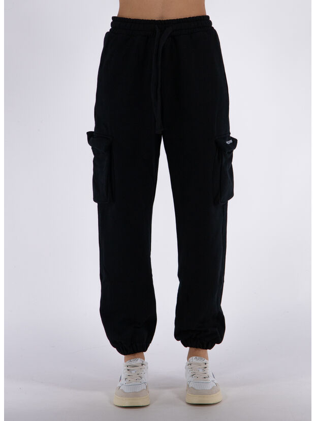 PANTALONE JOGGER CON TASCHE, NERO, large