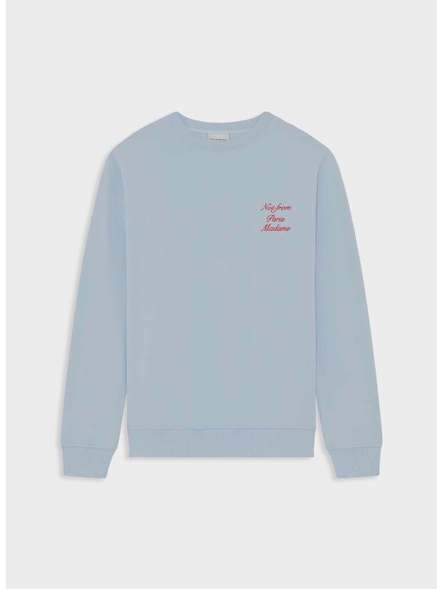 FELPA SLOGAN CALLIGRAPHY, LIGHT BLUE, large