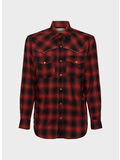 CAMICIA WESTERN CHECK DAN SABLON UNISEX, C0349 RED/BLACK, thumb