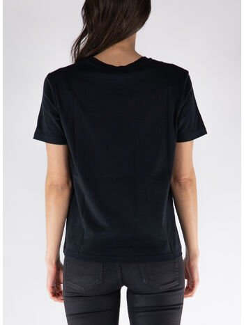 T-SHIRT IN JERSEY CON TASCHINO, 019 BLACK, small
