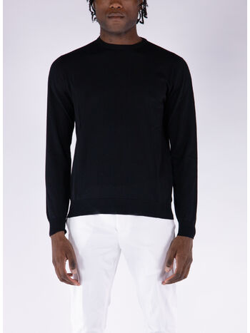 MAGLIONE GIROCOLLO, 990 NERO, small