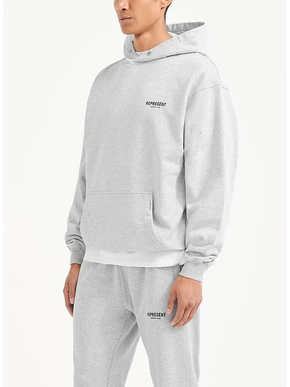 FELPA HOODIE OWNERS CLUB, 158 ASH GREY/BLACK, medium