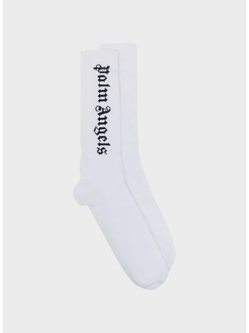 CALZINI CLASSIC LOGO, 0110 WHITE BLACK, small
