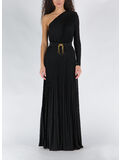 ABITO RED CARPET MONOSPALLA CON CINTURA, 110 NERO, thumb