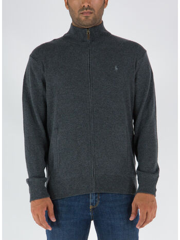CARDIGAN FULL ZIP, DARKCHARCOALHEATHER, small