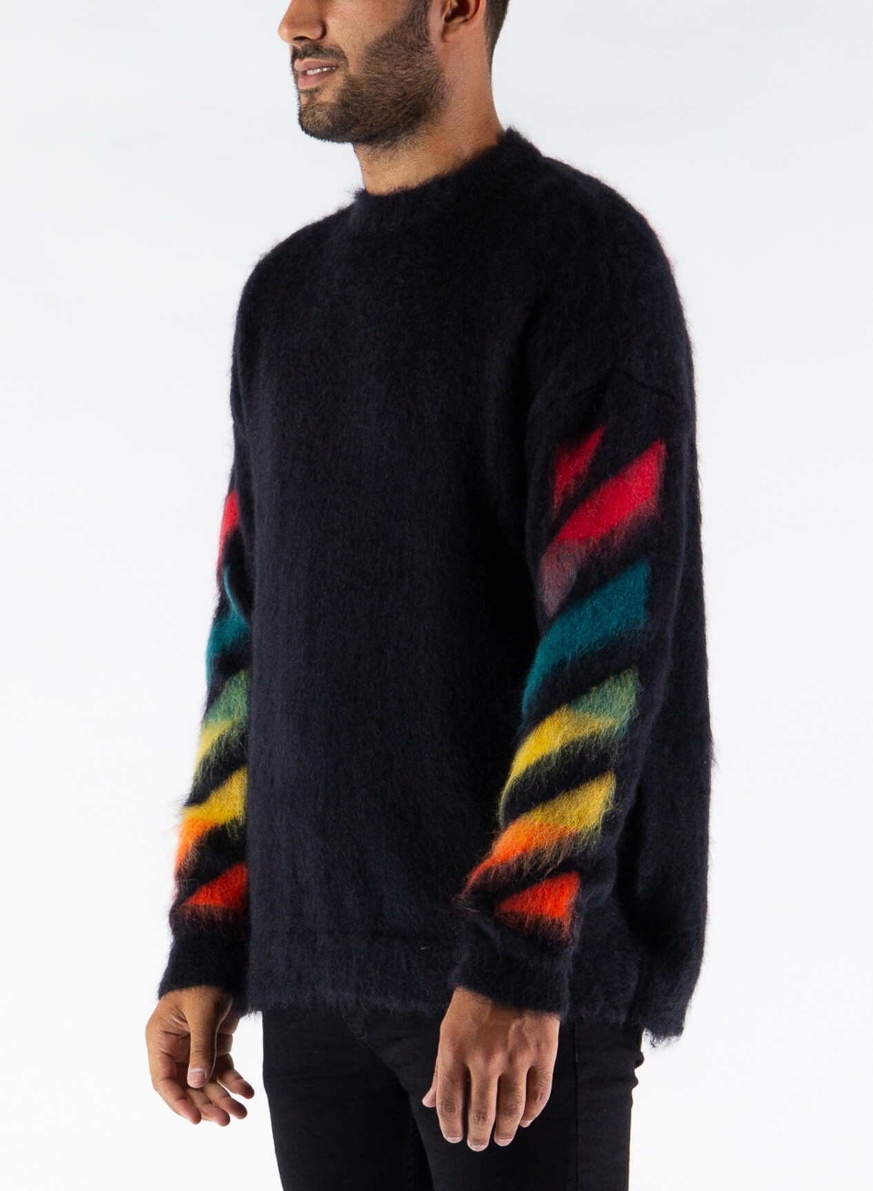 STUSSY 8 BALL HEAVY BRUSHED MOHAIR SWEATER 117078 CREAM - Maglioni - UOMO
