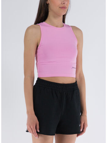 T-SHIRT CORTA IN BIELASTICO, ROSA BONBON, small