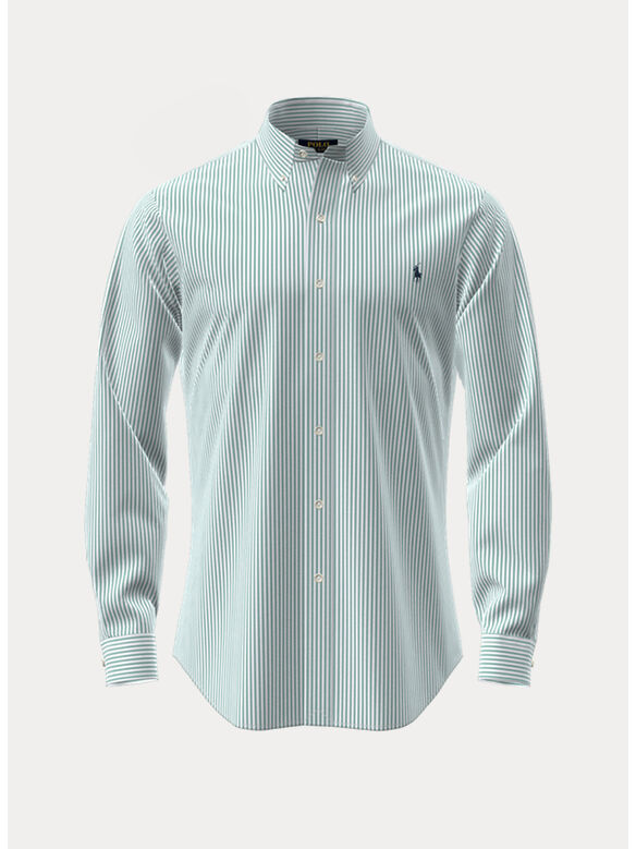 CAMICIA POLO RALPH LAUREN, 4655AD ESSEX GREEN/WHITE, medium