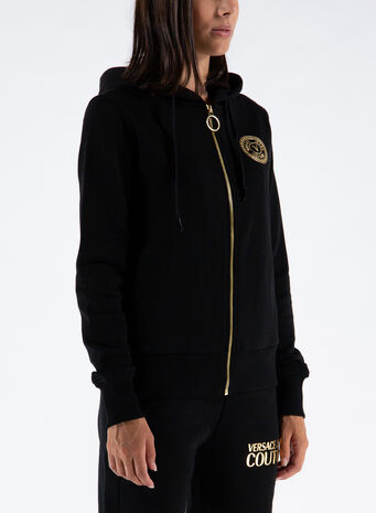 FELPA CON ZIP E CAPPUCCIO, G89, small