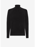 MAGLIONE A COLLO ALTO IN VELLUTO, 10 BLACK, thumb