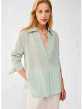 BLUSA IN VOILE DI COTONE, 003 ACQUA MARINA, thumb