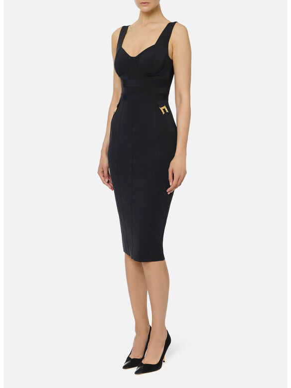 ABITO BUSTIER IN TESSUTO BIELASTICO, 110 NERO, medium