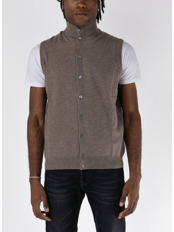 GILET IN LANA, 920 TORTORA, small