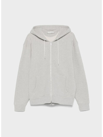 FELPA FULL ZIP RASCAL HOOD, GREY MELANGE, small