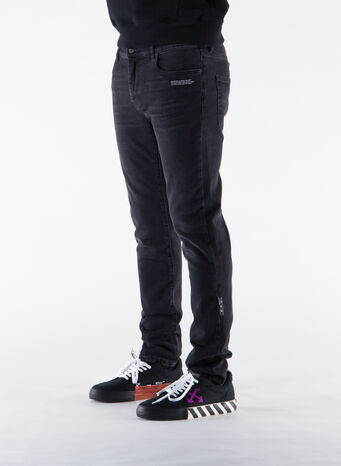 JEANS SKINNY, BLACK/WHITE, small