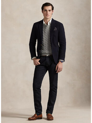 PULLOVER IN COTONE A TRECCE, FAWN GREY HEATHER, small