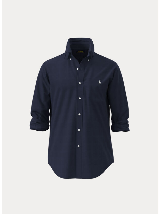 CAMICIA MANICA LUNGA, NEWPORT NAVY W/ WHITE PP, large