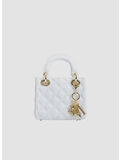 BORSA FLAT MISSY SMALL WAVE, MILK / SATIN SILVER, thumb