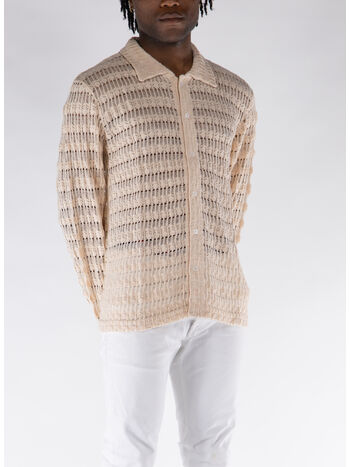 CAMICIA IN MAGLIA YASU, CREAM KNIT, small