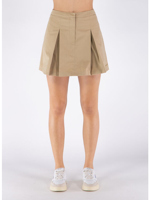 GONNA SERIF LOGO DOUBLE PLEAT, CREAM, large