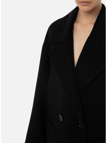 CAPPOTTO CORTO IN LANA TAGLIO CABAN, , small