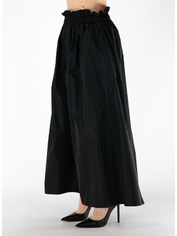 GONNA LUNGA CON VITA ELASTICIZZATA, 9300 NERO, small