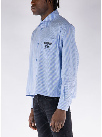 CAMICIA A RIGA CON TASCA, 050 LIGHT BLUE, small