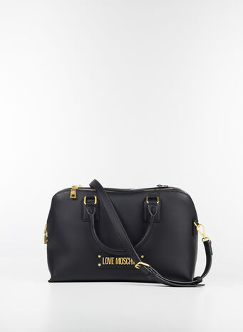 BORSA A MANO CON SCIARPA, 000NERO, small