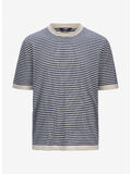 T-SHIRT COMBE STRIPES, B0A BEIGE LT - BLUE DEPTHS, thumb