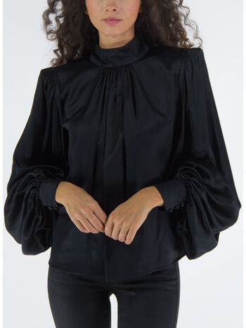 CAMICIA BLUSA BOND, 0002 NERO, small