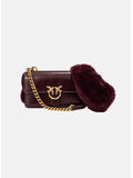 BORSA LOVE ONE MN LGHT IMIT.FUR H., W34Q BORGOGNA-ANTIQUE GOLD, thumb
