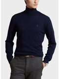 PULLOVER A COLLO ALTO, HUNTER NAVY, thumb