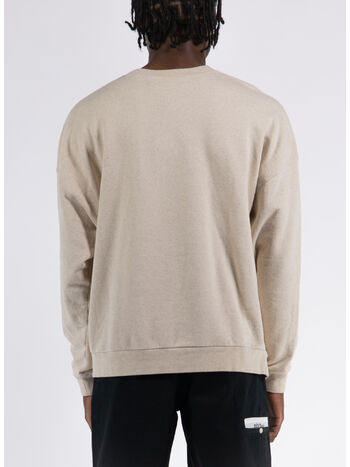 FELPA PA MONOGRAM LINEN CREWNECK, 6110 BEIGE BLACK, small