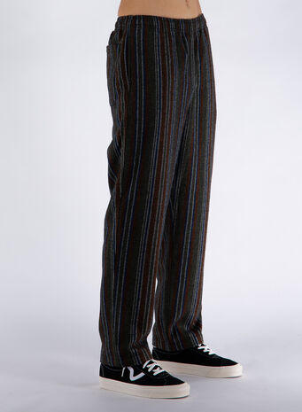 PANTALONE WOOL STRIPE RELAXED, OLIVE, small