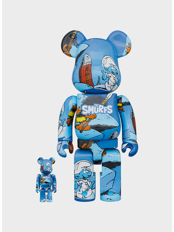 BEARBRICK 100% + 400% THE SMURFS THE ASTROSMURF, SMURF, medium