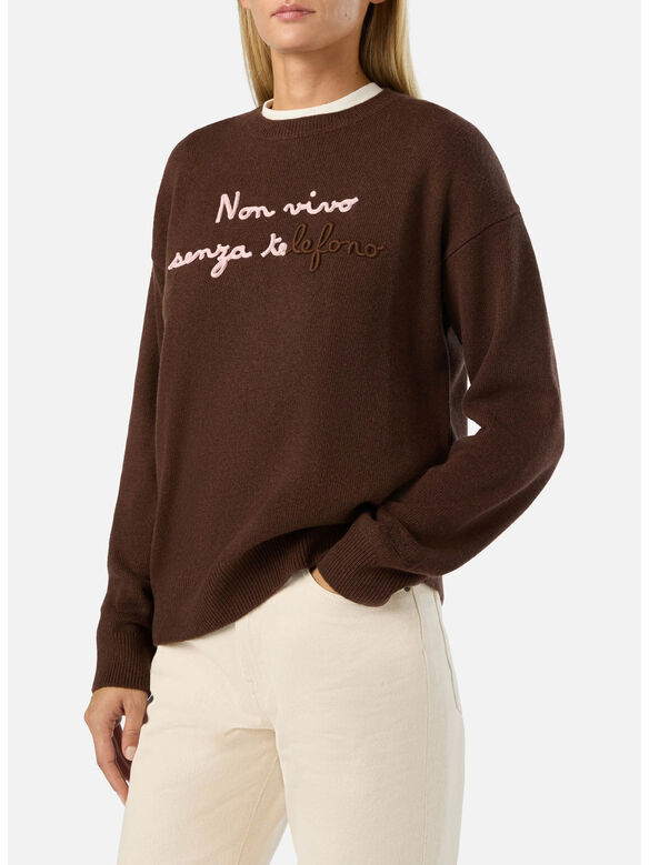 MAGLIONE TESSA, 04230M NON VIVO SENZA TE 18 EMB, medium