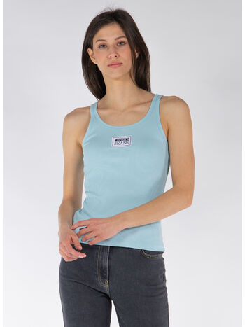 TOP IN VISCOSA CON PATCH LOGO, A0332, small