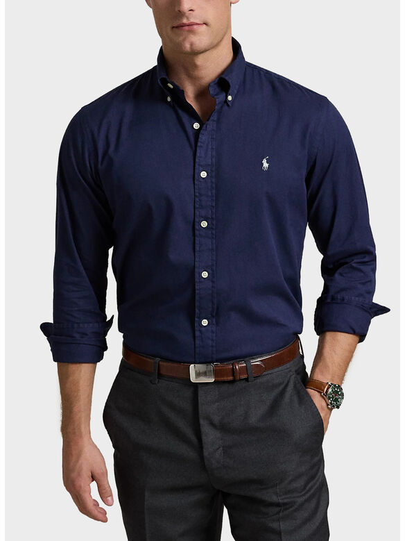 CAMICIA CON LOGO RICAMATO, NEWPORT NVAY, medium