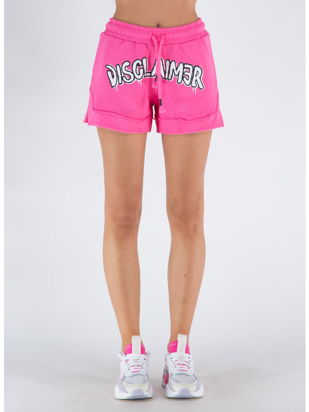 SHORT CON LOGO, FUXIA FLUO/ST.BIANCA, large