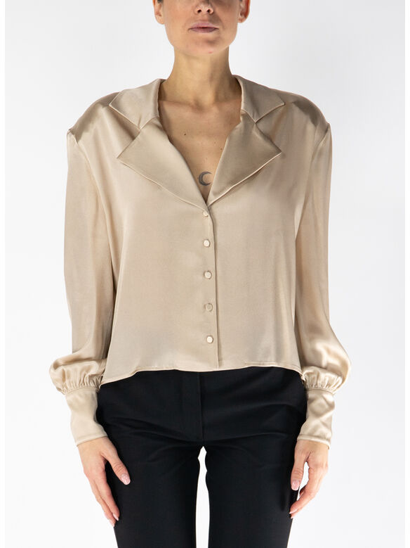 CAMICIA A RASO, 1332 ECRU, medium