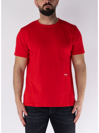 T-SHIRT GIROCOLLO A MANICHE CORTE, ROSSO, small