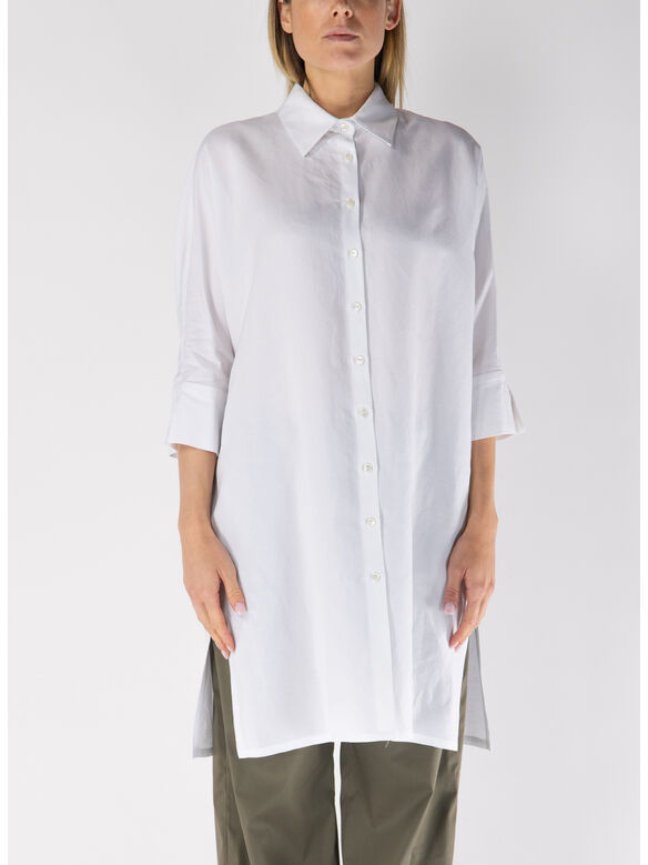 CAMICIA LUNGA, BIANCO SETA, medium