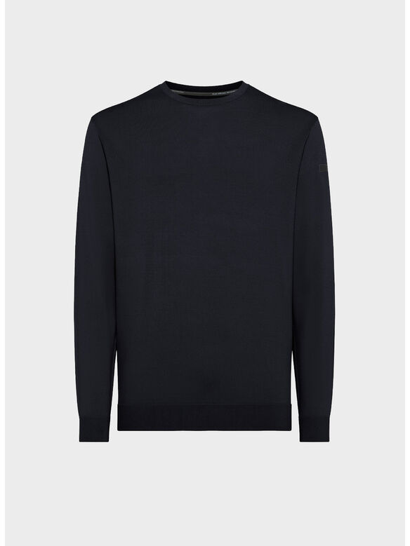 MAGLIONE MAXELL ROUND KNIT, 60 BLUE, medium