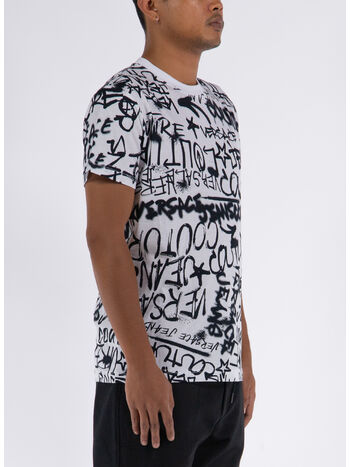 T-SHIRT PRINT ALL OVER GRAFFITI, 003 WHITE, small